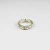 Texture silver ring